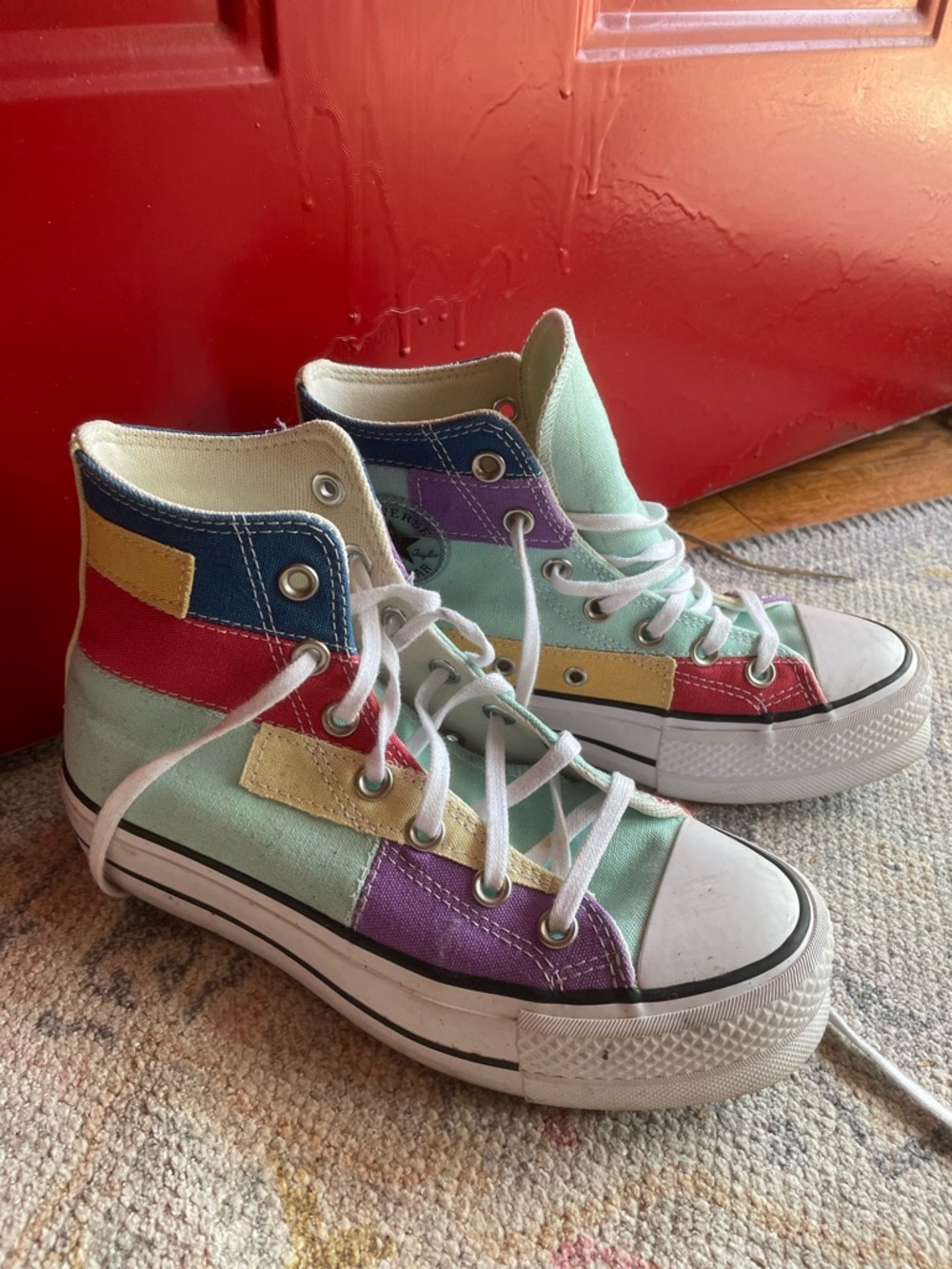 Converse Mint Multi-Color High-Top Canvas Sneakers
